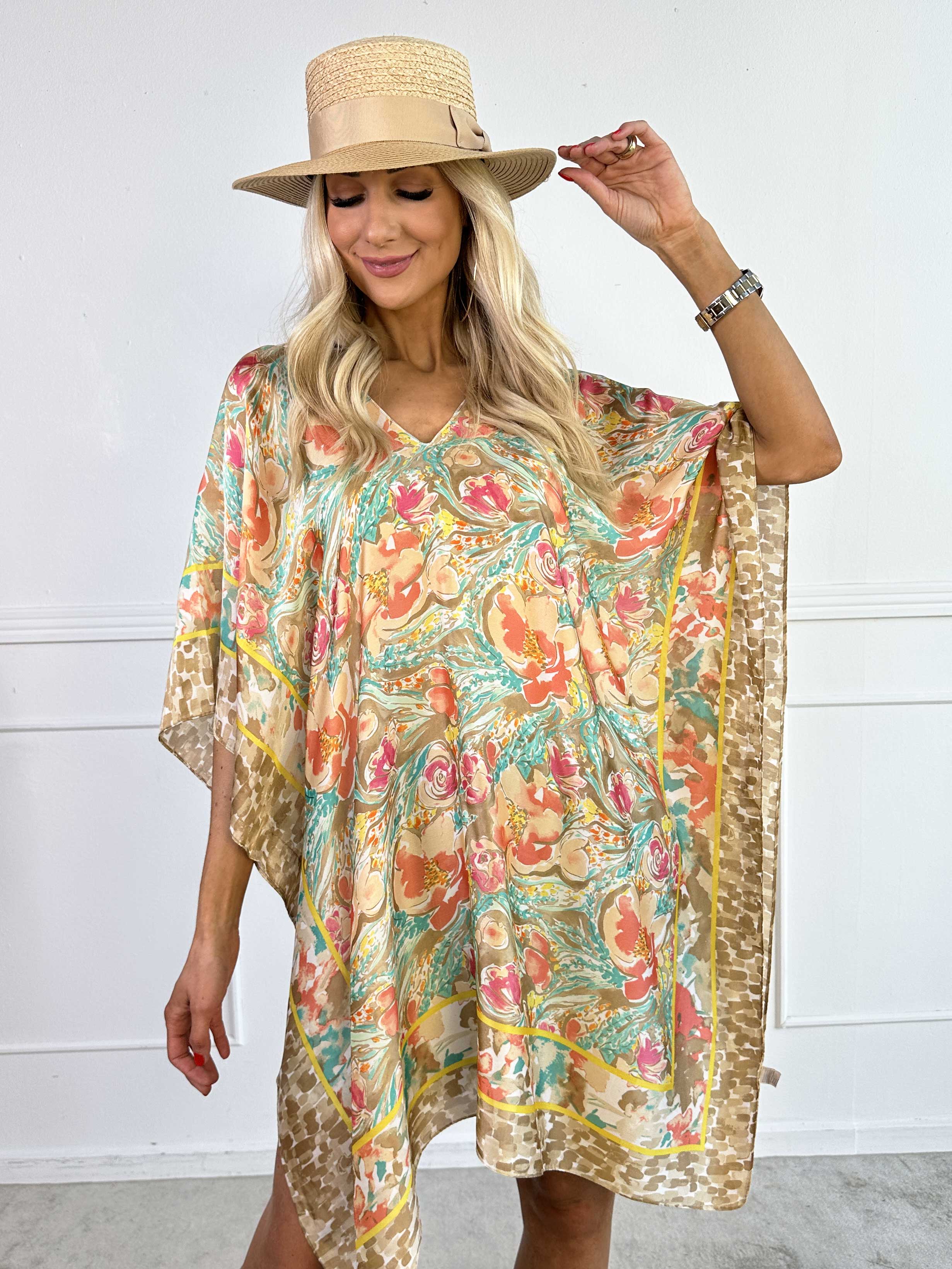 Fryd - Mønstret tunika i blødt viskose og silke